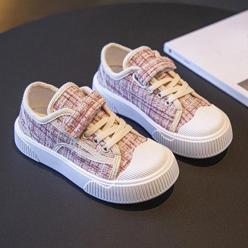 

2026 Spring Autumn Kids Girls Canvas Sneakers Soft Sole Breathable Non Slip Fashion Versatile Casual Shoes