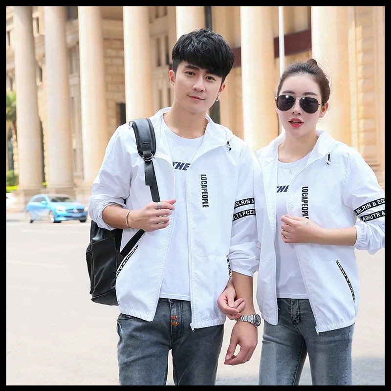 

Summer Sun-Protective Thin Jacket Men tactic Hiking Fishing Cycling Hooded Gym Sport Windbreaker Ultra Light Coats jogging