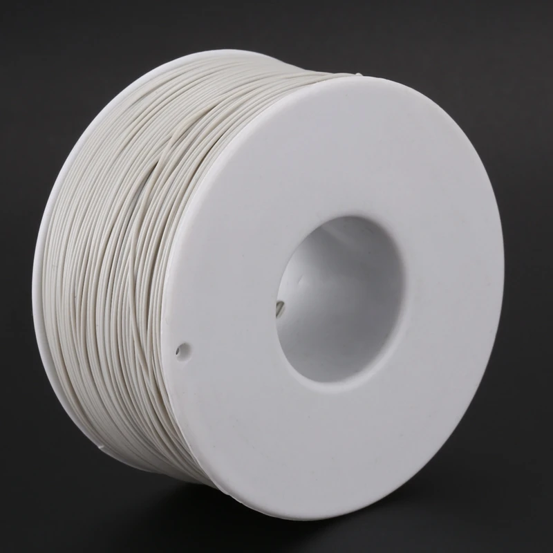 305M White PVC Coated Tin Plated Copper Wire Wire-Wrapping 30AWG Cable Roll