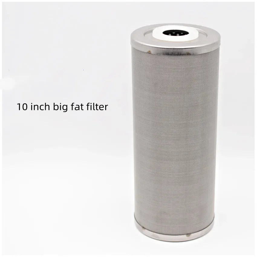 Pré-filtro doméstico de 10 polegadas 304, todo em aço inoxidável, filtro de gordura grande, industrial, resistente a altas temperaturas, retrolavagem, filtro de 20 polegadas