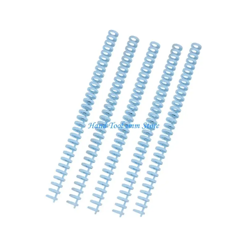 H37F 5Pcs 30 Rings Binder Spine Binding Comb Binding Coil for Refillable Notebook