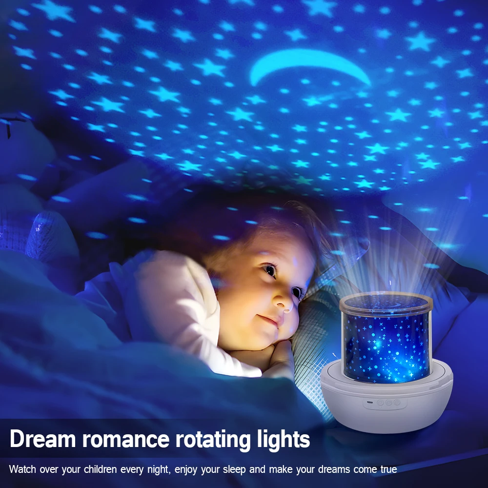 Starry Projector Light Galaxy LED Night Light Starry Sky Porjectors Lamp Bedroom Decor Nightlight Kids Birthday Gift Baby Toys