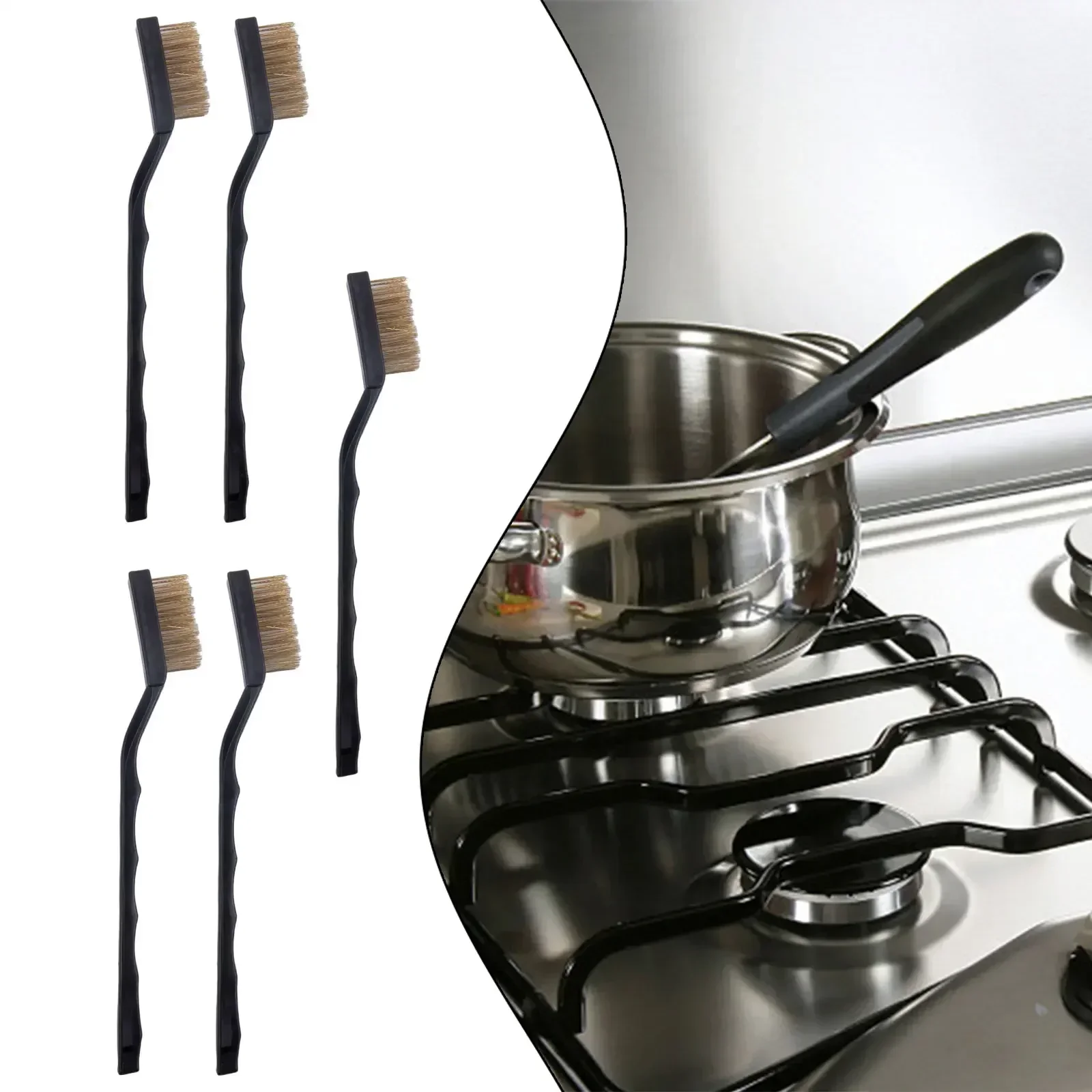 5 stks Ndustrial Mini Draadborstels Messing Staalborstel DIY Reiniging Verf Roest-Remover Industriële Schrobborstel Schoonmaken Tool