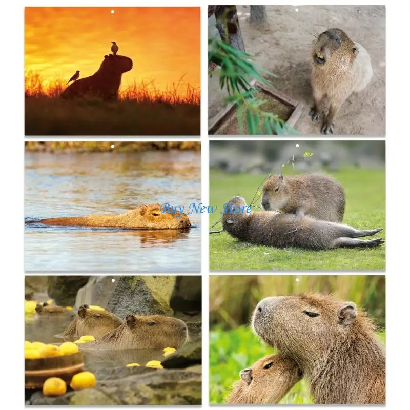 Calendario para colgar en pared con temática animales, 20CE 2026, 13 meses, desde enero 2026 hasta enero 2027, para