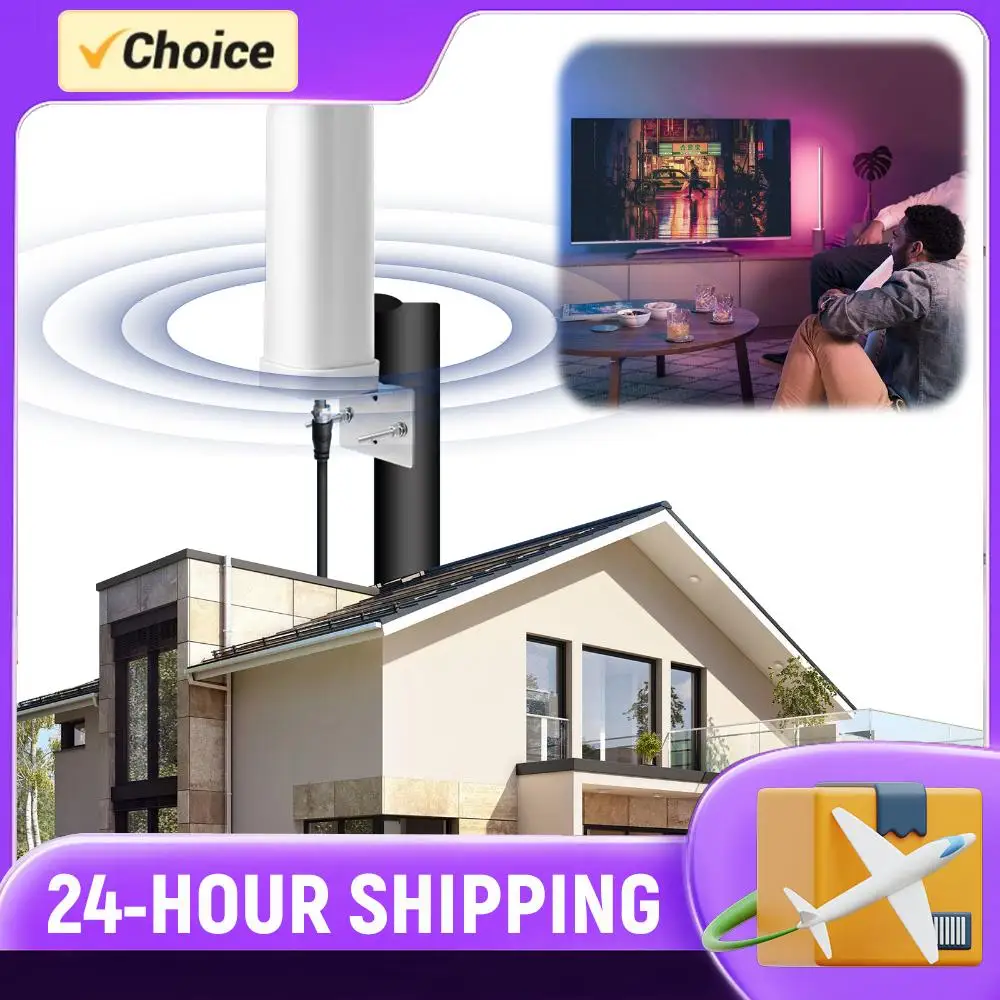 

Антенна для ТВ с усилением сигнала на 600 миль, ABS HD 4K, цифровая, износостойкая, 1080P, 39dBi, для крыши, опоры, автодома