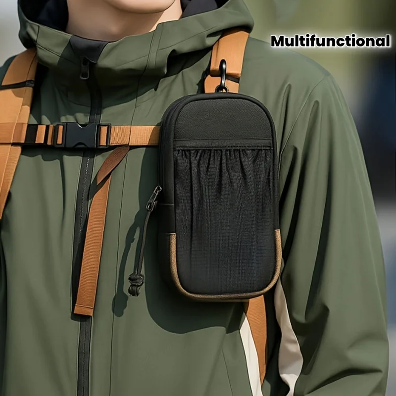 Outdoor Hiking Shoulder Waist Pack, Multi-Functional Sports Sling Bag Mini Wallet Phone Pouch