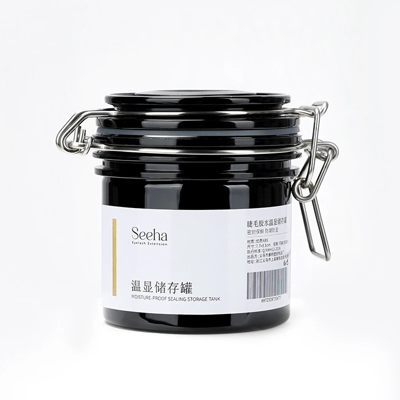 まつげ接着剤保存タンク、温度と湿度を制御する活性炭シール付き漏れ防止ジャー容器、まつげエクステンションツール