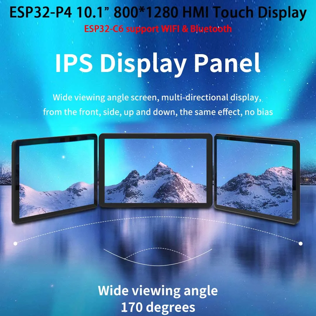 ESP32-P4 10.1 pollici 800*1280 IPS HMI Modulo LCD Display Touch Panel JC8012P4A1 Fotocamera WIFI Bluetooth per Arduino LVGL
