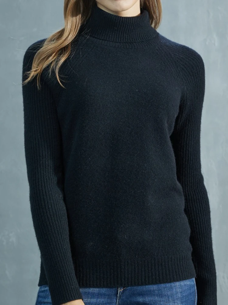 2023 neue Herbst Winter Wolle Pullover Slim Fit High Neck Pullover Pullover Lässige Mode Vielseitige frauen Gestrickte Pullover
