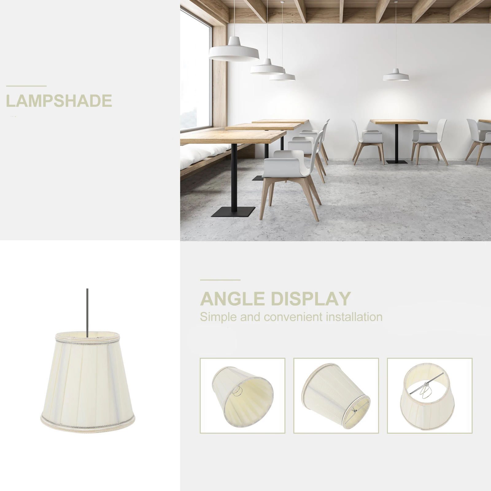 

1Pcs Cloth Lampshade Durable Simple Lamp Cover for Bedroom Living Room Table Lamp Decorative Light Accessory Protective Light