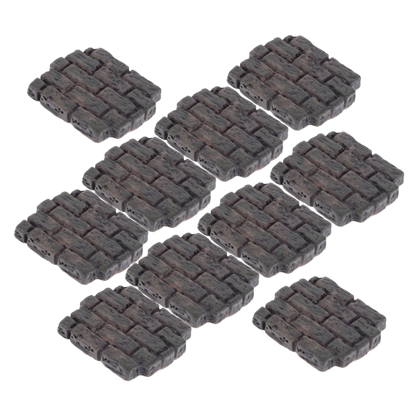 

10Pcs Micro Landscape Miniature Bricks Realistic Textured Craft Supplies for DIY Architectural Models Fairy Garden Accessories
