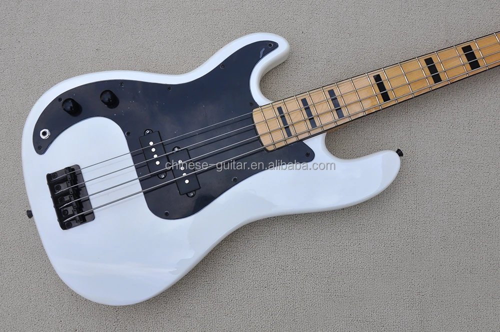 Flyoung Left handed Electric Bass Guitar 4 Strings Bass Guitar black hardwares bass