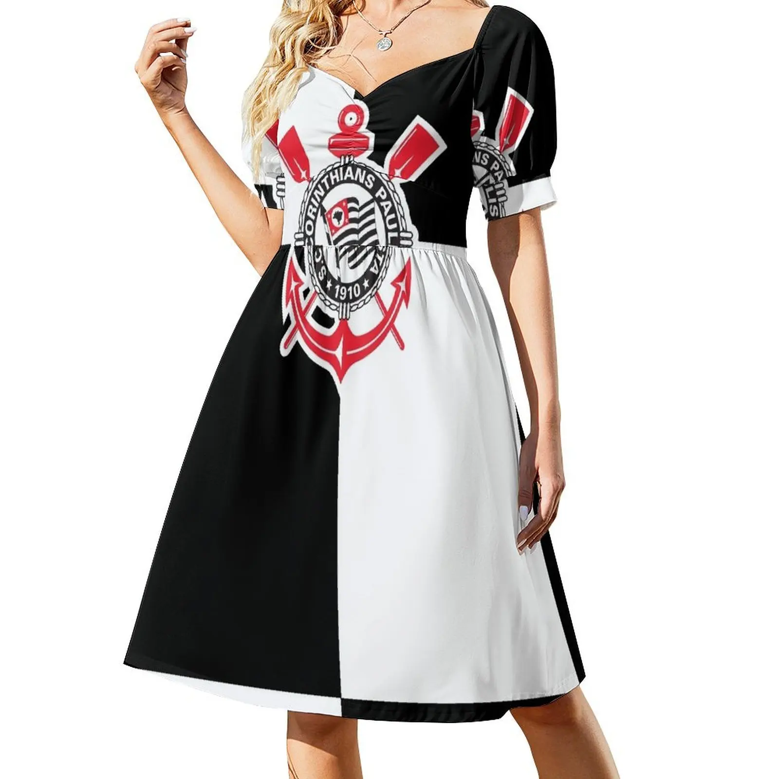

My City, My Colours, Corinthians from Brazil Sleeveless Dress Summer dresses for women Women's summer skirt