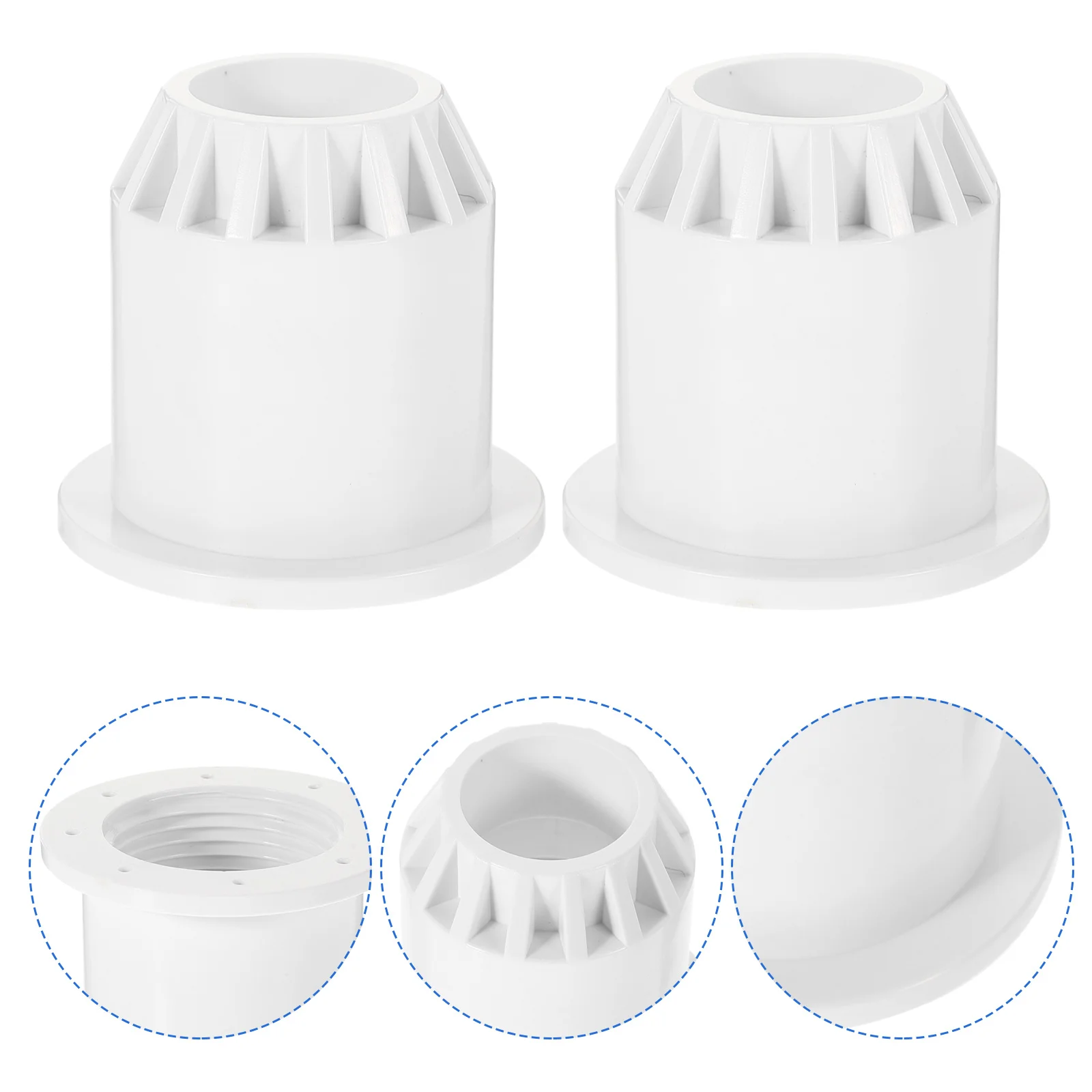 

2Pcs PVC Pool Hose Adapters Sturdy Durable Replacement Swimming Pool Accessories Reliable Practical Hose Connectors