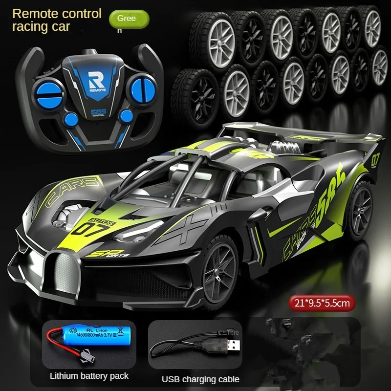 Children\'s remote control car four-way charging wireless electric toy Bugatti car racing toy hydraulic rc