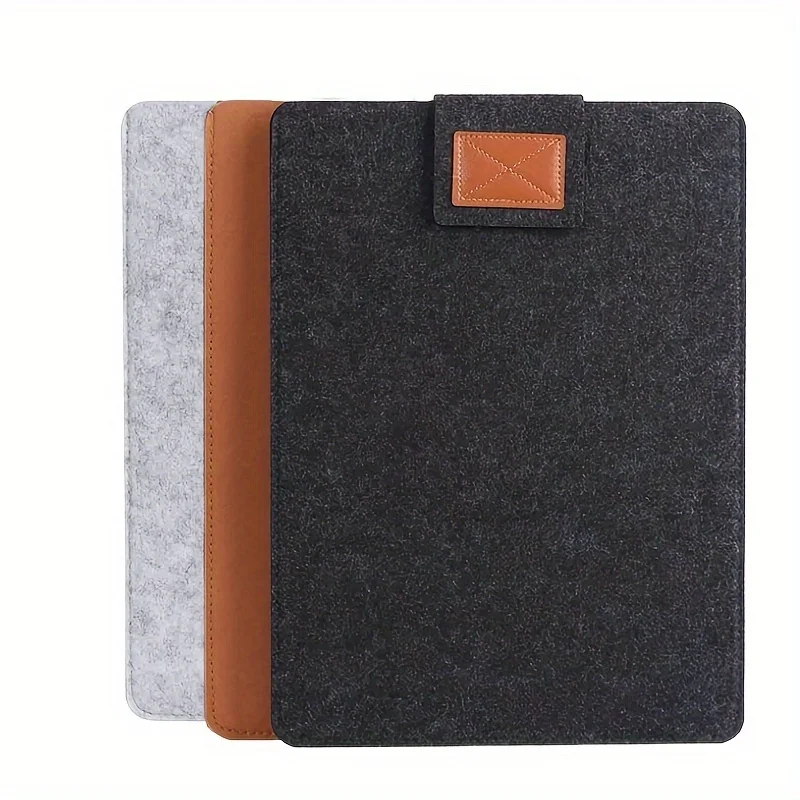 Felt Sleeve Slim Tablet Case Cover Bag for MacBooks Air Pro 11 13 15 Inch Solid Color Tablet Storage Bag