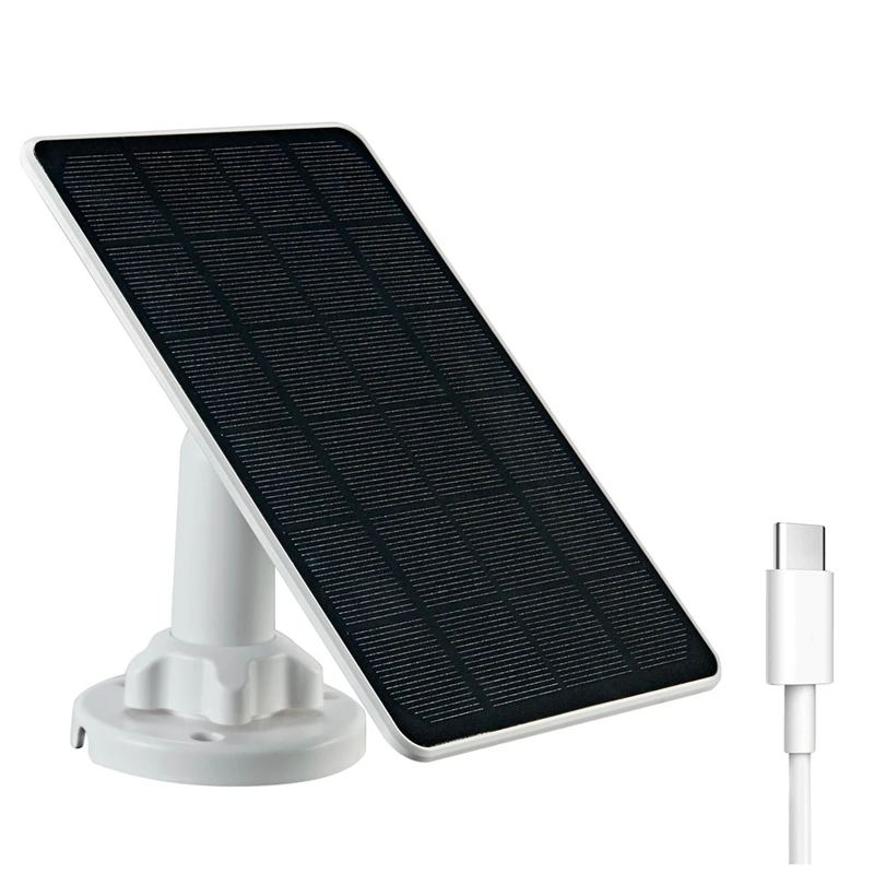 3W Solar Panel For Security Camera Outdoor IP65 Waterproof With 3 Meters Charging Cable For Outdoor Camera Charging