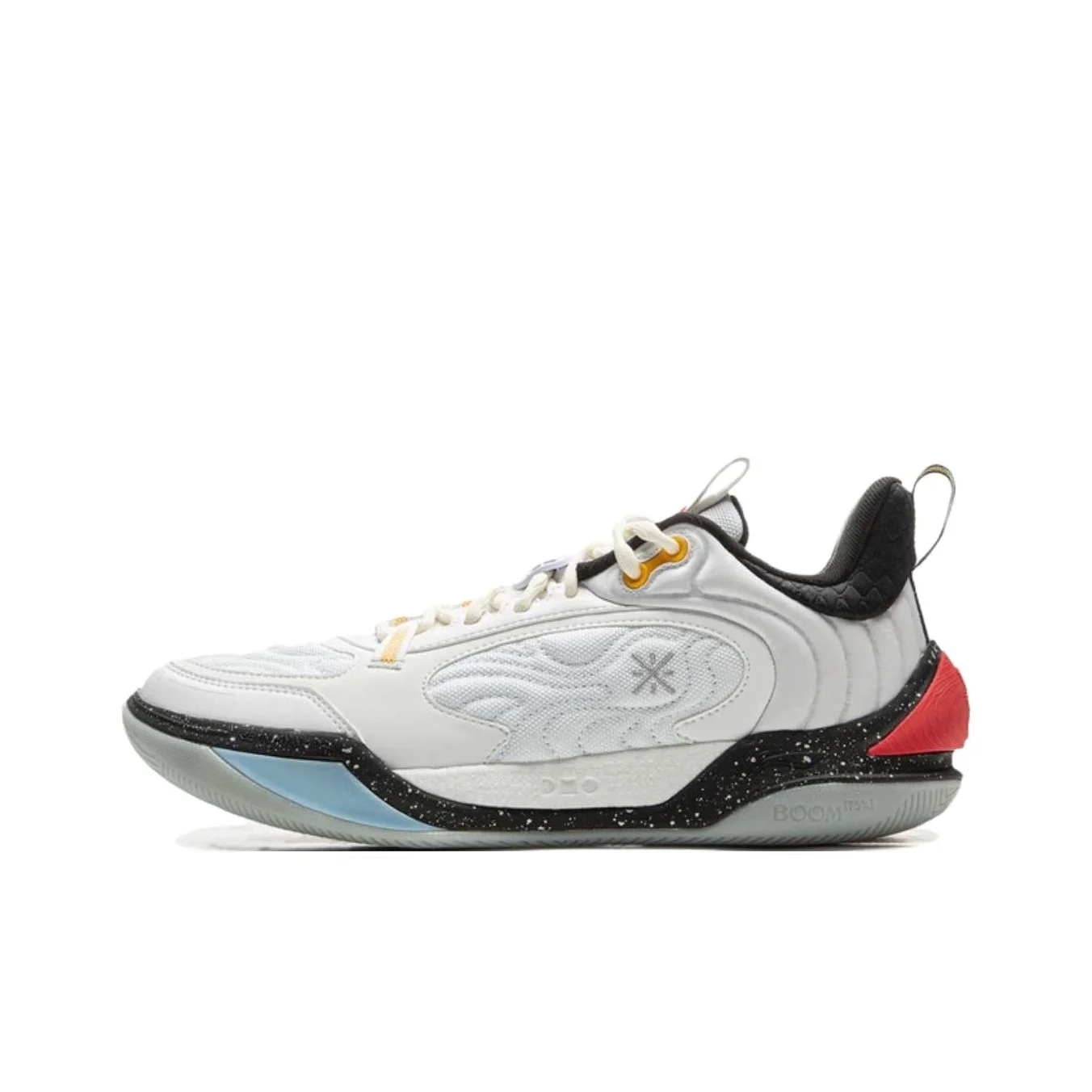 Li Ning Cushioning Breathable Abrasion Resistant Low top Basketball Shoes Men's White ABPV001-2