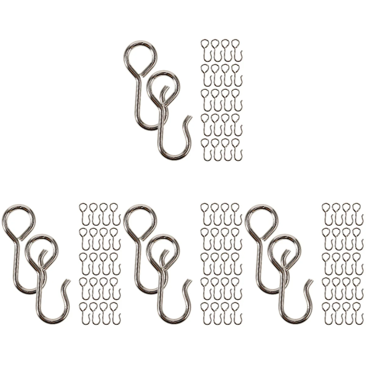 

4 Count Ceiling Stainless Steel Hook Hooks for Track Drapes Curtain Shower Drapery Pin