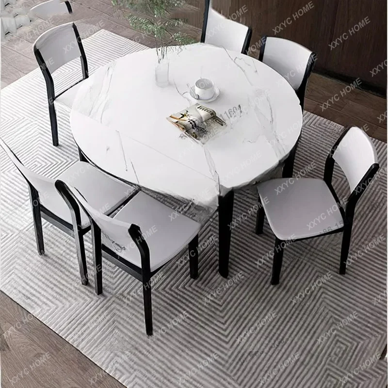 Luxury Folding Dining Table Kawaii Zoom Waterproof Nordic Round Restaurant Tables Living Room White Mesas De Jantar Furniture