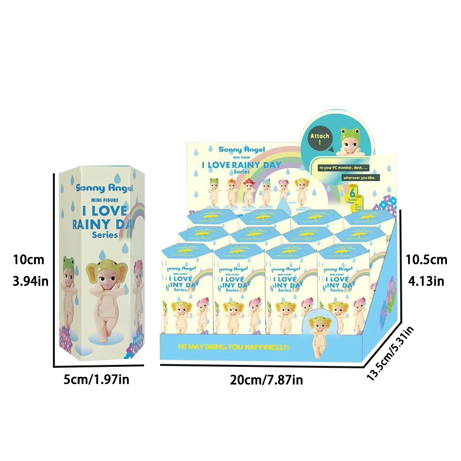 2025 Sunny Angel Doll Rainy Day Series Blind Box Mini Figures Action Model Collectible Decor for Girls Christmas Birthday Gift