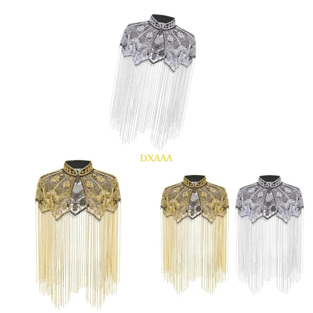 

DXAA Fashionable Long Tassels Shawl For Dresses Dinner Parties And Red Carpet Event Formal Occasion Dressingup Shoulder Cover