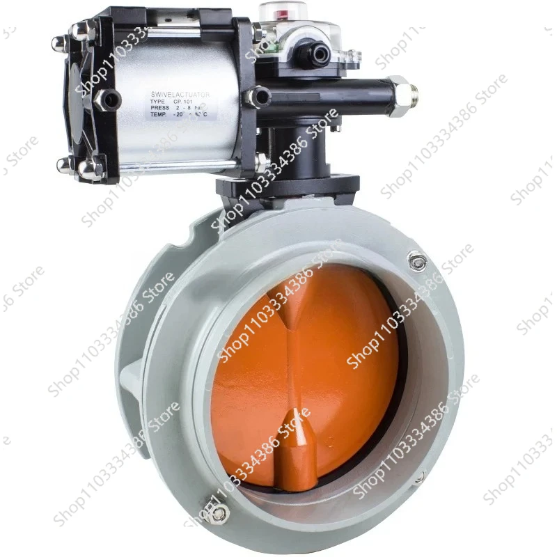 Pneumatic Dust Butterfly Valve for Cement Mixing Plant Powder Valve DN100 125 150 200 250 300
