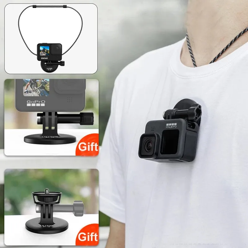 CERASTES Hành Động Chân Máy Ảnh Nhanh Chóng Phát Hành Cổ Giá Đỡ Treo Mount Adapter Cho GoPro Hero 10 9 Insta360 Phụ Kiện