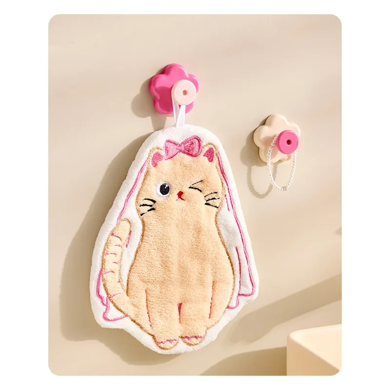 1 Pc Cute Dopamine Flower Adhesive Hook No Drill Wall Hanger Bathroom Towel Key Storage Decorative Trace-less Hook