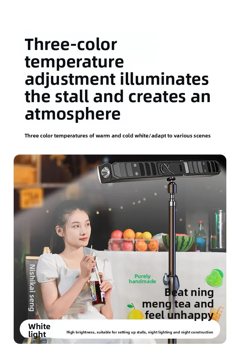 High Power Magnetic LED Light Bar 2026 New Portable USB Rechargeable Work Light 3 Modes IP66 Waterproof Emergency Power Bank