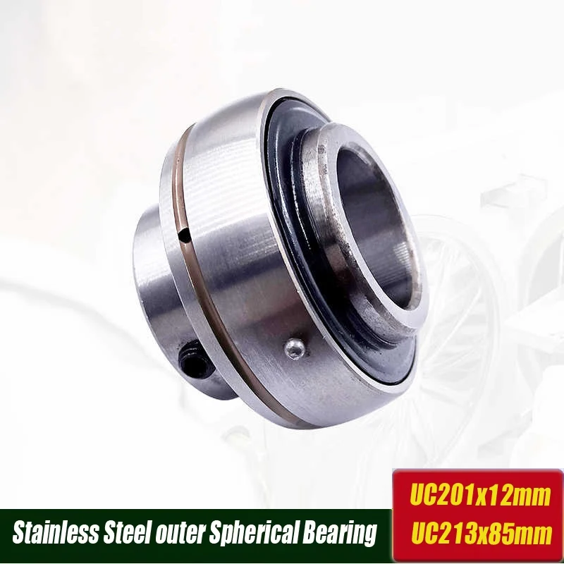 

1pcs Stainless Steel Outer Spherical Bearing UC201 UC202 UC203 UC204 UC206 UC207 UC208 UC210 UC211UC213 Stainless steel