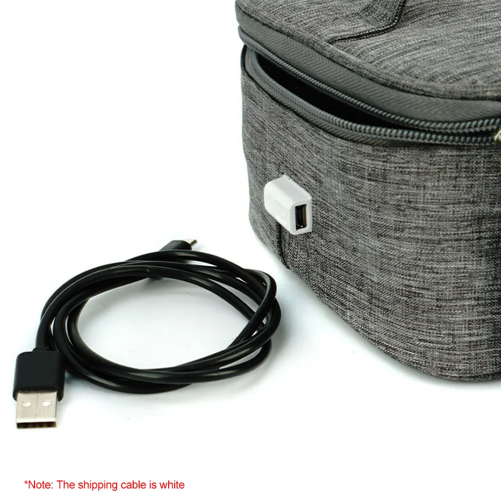 

USB-сумка для ланча с подогревом, электрическая сумка для обеда, ткань Оксфорд, электрический подогреватель еды, водонепроницаемый, большой емкости для школьного пикника