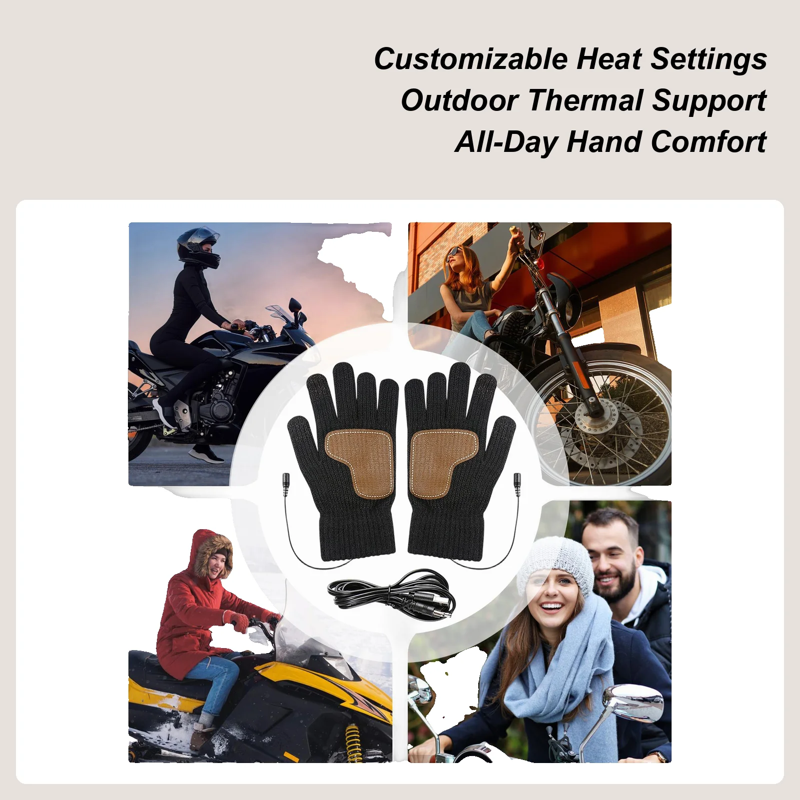 

Heated Gloves Touchscreen Hand Warmers With 3 Temp Warm Heated Winter Gloves Touchscreen For Women Outdoor Indoor Cycling Skiing