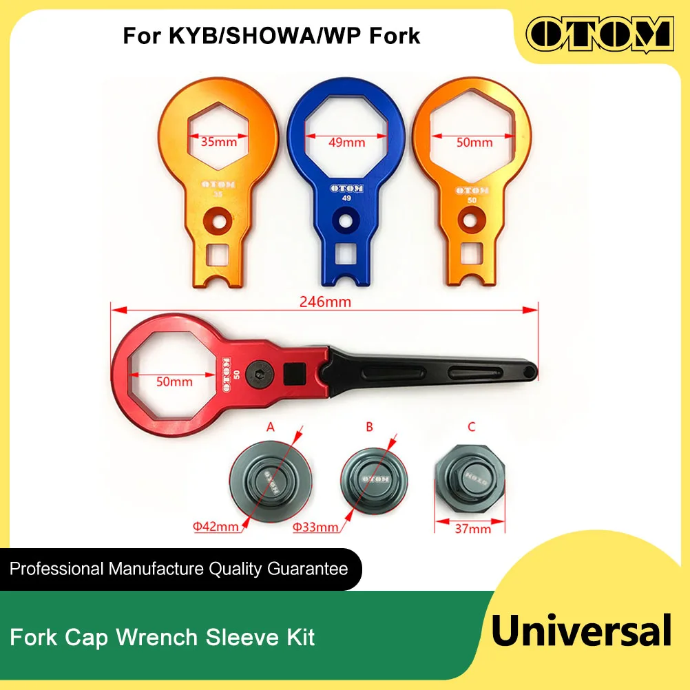 

OTOM 35/49/50mm Motorcycle Fork Cap Wrench And Sleeve Top Compression Valve Removal Spanner For KYB/SHOWA/WP Repair Tool Bikes