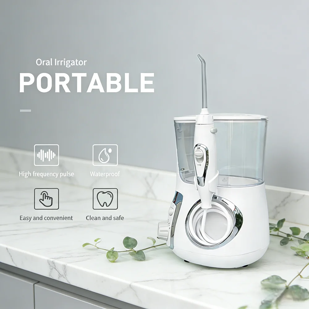 

Professional Electric Dental Water Jet 800ML Capacity, 10 Modes Countertop Oral Irrigator, Deep Clean Gaps & Prevent Cavities