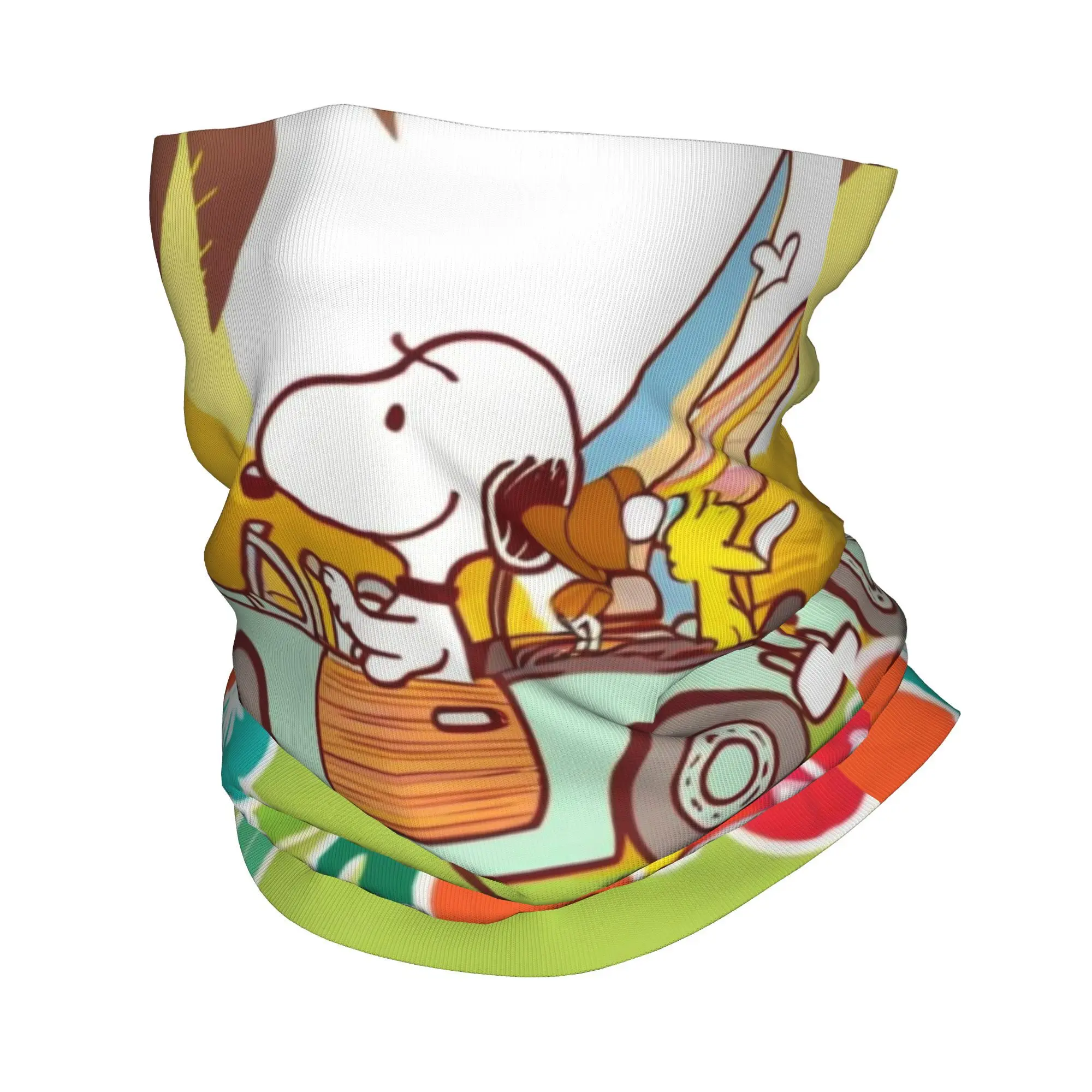 Peanuts S-Snoopys Bandana Neck Gaiter UV Protection Face Scarf Cover Simple Cartoon Fashion Printed Headband Tube Balaclava