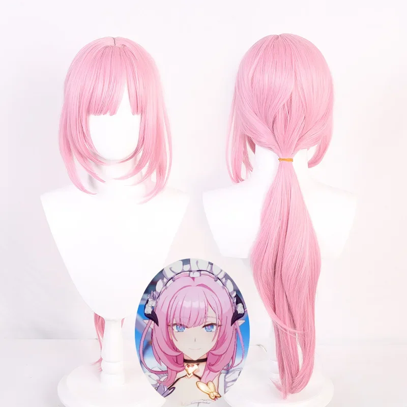 Elysia Honkai Impact 3 Game Pink Long Ponytail Halloween Anime Cosplay Wig Heat Resistant Synthetic Hair Carnival Party Wigs