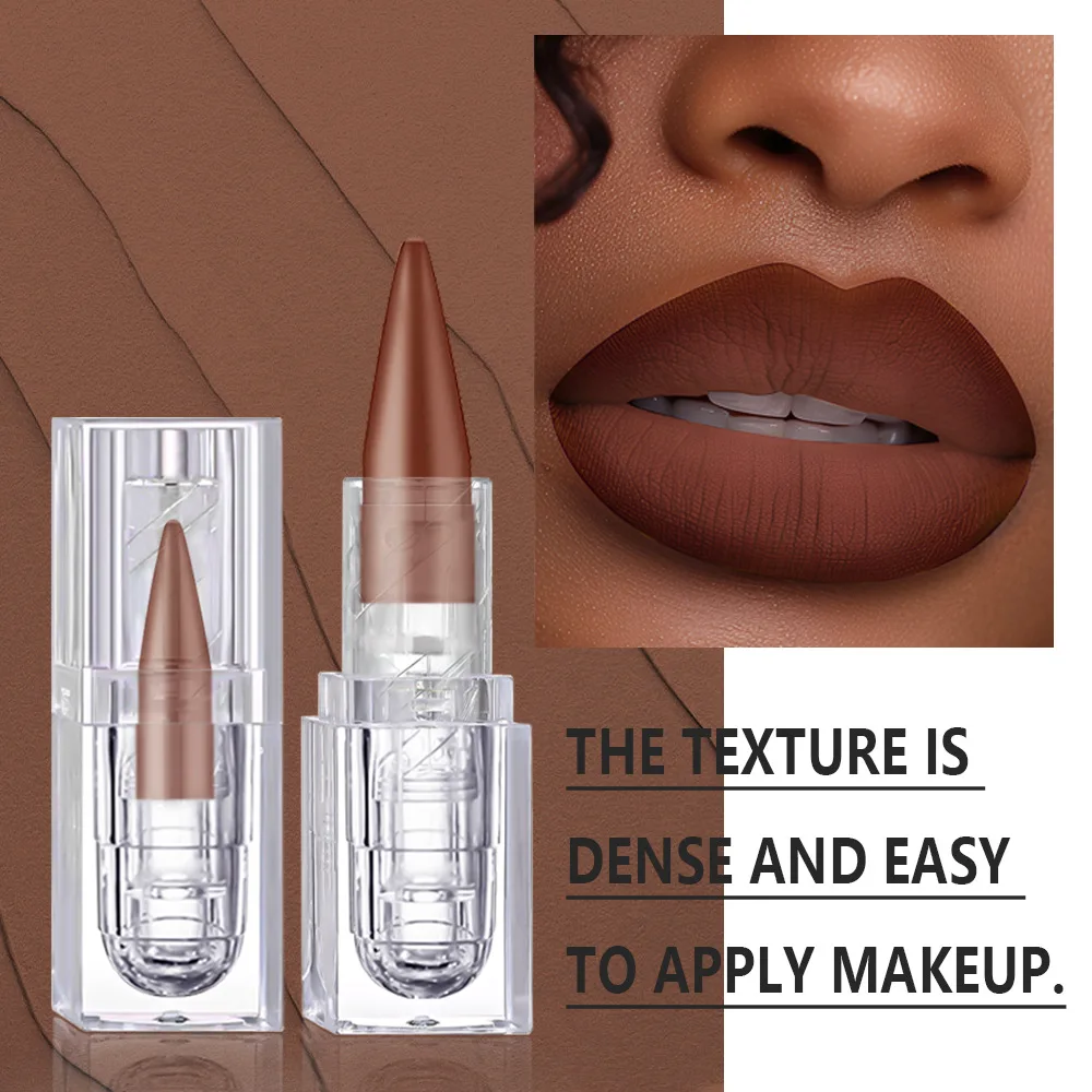 Rossetto opaco con penna per labbra e rossetto nudo a 5 colori, tonalità bacche antiaderenti impermeabili e di lunga durata per tutti i tipi di pelle