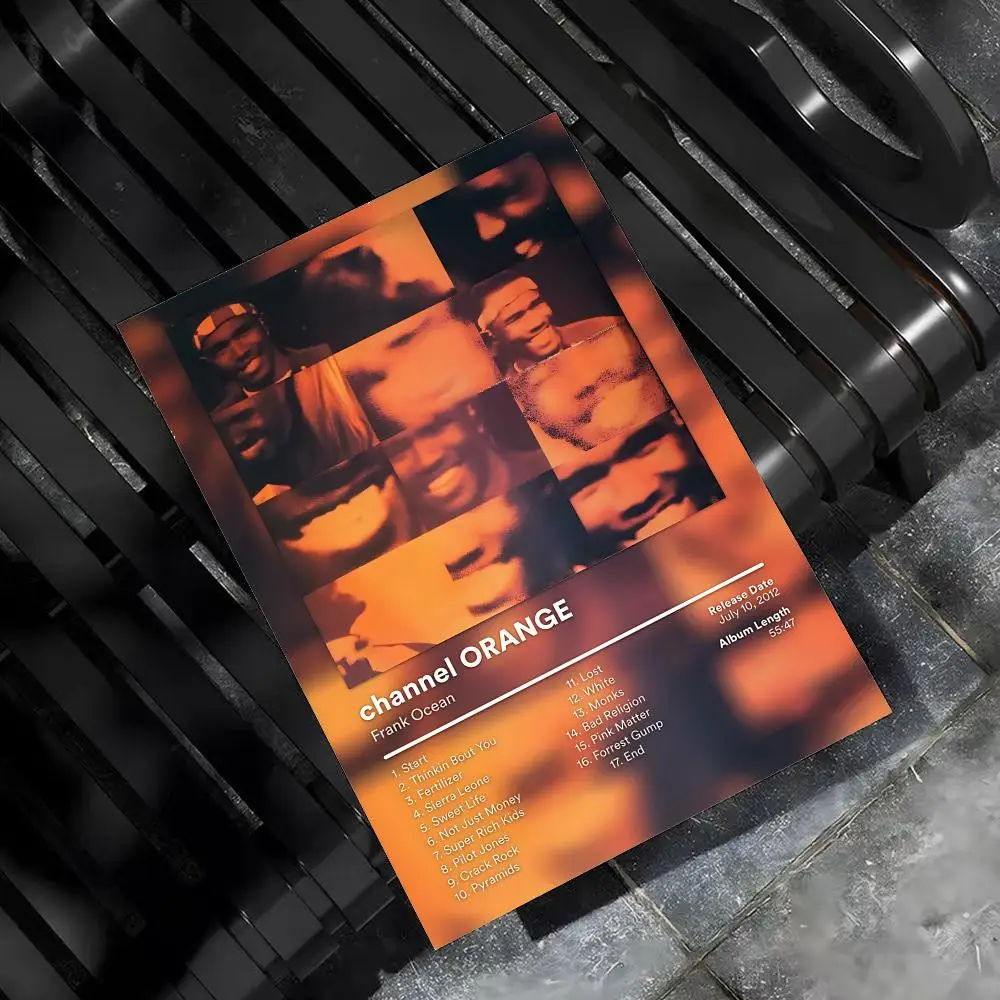 F-Frank Ocean Rapper Sänger Poster Wohnzimmer Schlafzimmer Bar Flur Klebende Wandkunst Druck Wasserfest Ästhetische Dekoration – Detail 7
