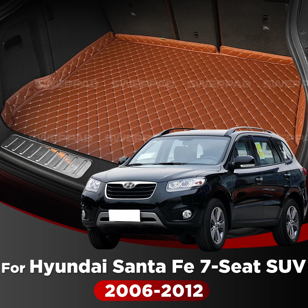 

Для Hyundai Santa Fe 7-местный внедорожник 2006-2012 11 10 09 08 07 3D коврик в багажник автомобиля, коврик для багажника, аксессуары для интерьера, чехол