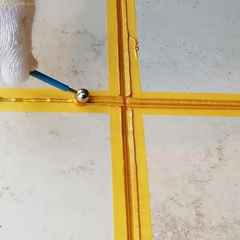 

K1AE 4pieces Caulking Tool Tile Joint Floor Repair Double Steel Pressed Ball