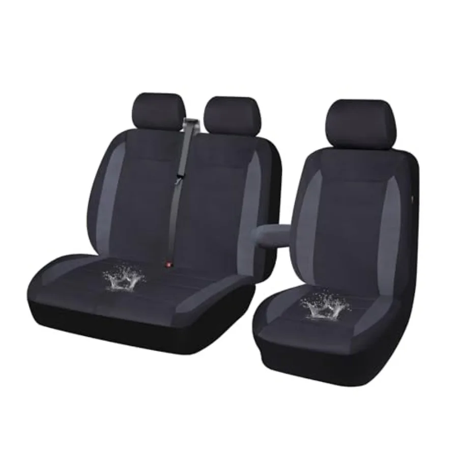

AquaShield car seat Covers Set Waterproof Water Resistant arm Rest Shoulder Seatbelt Compatible Truck Protectors Universal Non