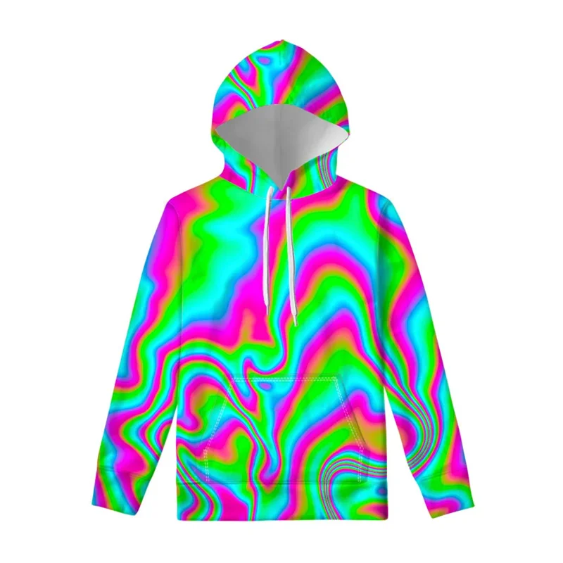 

Fashion New 3D Trippy Patterns Printed Hoodies Colorful Psychedelic Styles Graphic Hooded Hoody Women Sweatshirts Mens Clothing