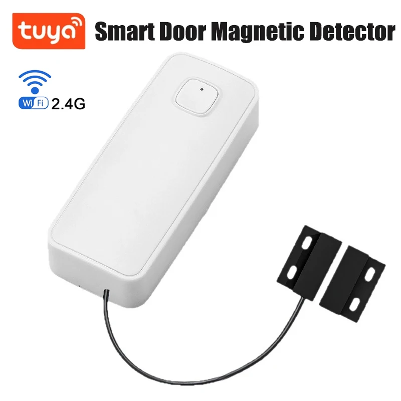 

Tuya Smart Door Window Magnetic Sensor Security Alarm Open Closed Detector WIFI Home Anti-theft Door Iron Rolling Door Sensor