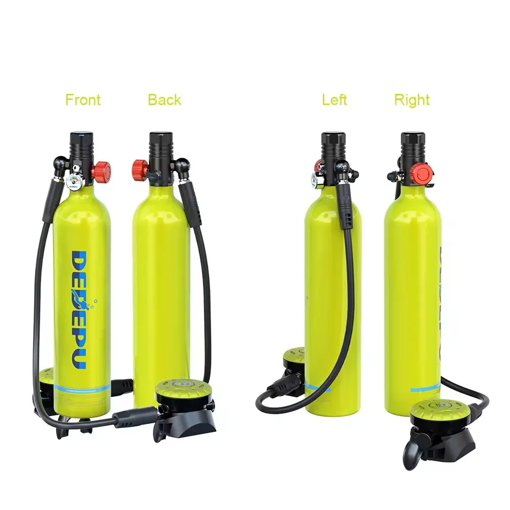 Zestaw zapasowych butli z powietrzem i tlenem DEDEPU S5000A – Mini system nurkowy na 20-25 minut nurkowania, profesjonalny zestaw sprzętu do nurkowania