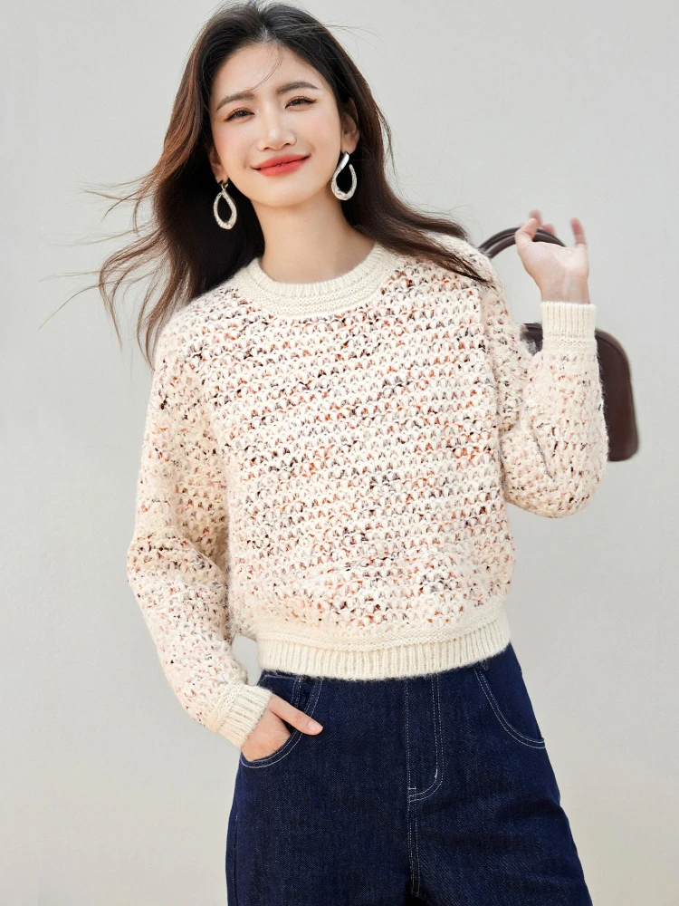 

Ленивый ветер женский свободный вязаный свитер с круглым вырезом осень-зима женский теплый свитер корейский женский повседневный пуловер с длинными рукавами