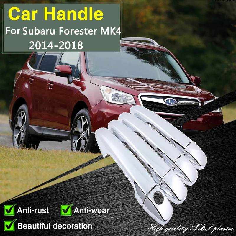 

for Subaru Forester MK4 SJ 2014 2015 2016 2017 2018 Durable Chrome Door Handle Cover Car Accessorie Rustproof Style Sticker Trim