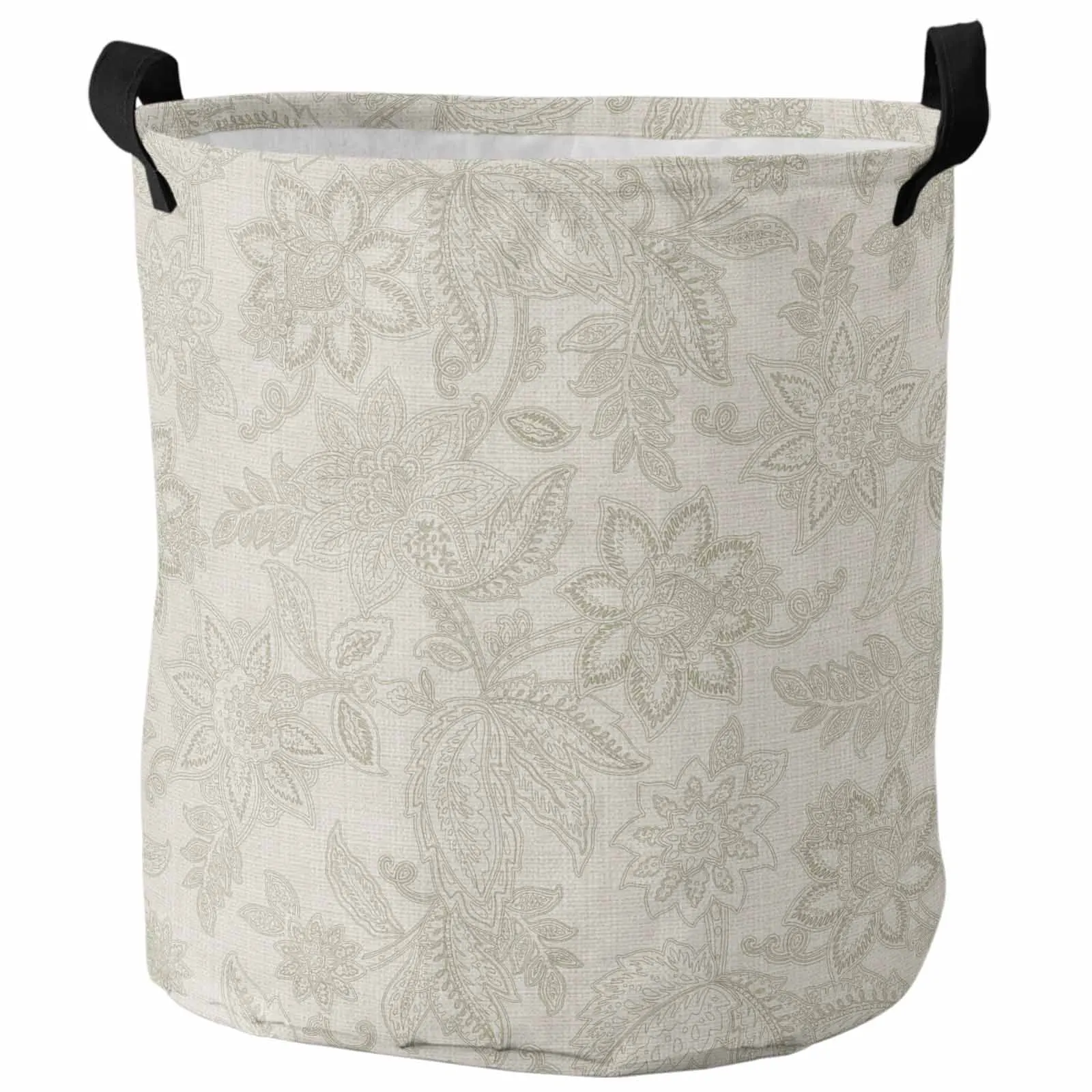 Vintage Floral Texture Laundry Basket Portable Foldable Household Laundry Storage Bag Oxford Cloth Dirty Clothes Basket