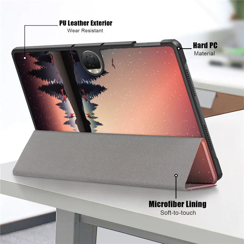 Coque pour Huawei Honor Pad 9 12.1 pouces 2024 Leic-Folding Folio magnétique Smart Cover pour Honor Pad 9 HEY2-W09 HEY2-W19 tablette couverture