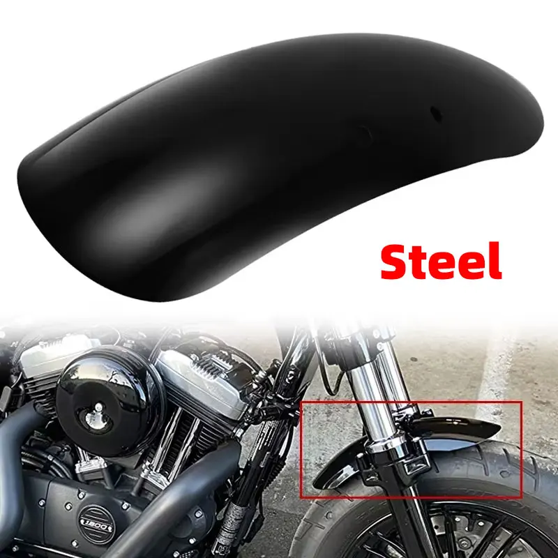 Motorcycle Short Front Fender Mask Splash Mudguard Fairing Chopper For Harley Sportster Forty Eight 48 XL1200X 2010-2020
